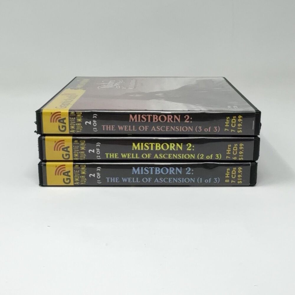 Brandon Sanderson Mistborn Well of Ascension GraphicAudio CD Set Complete 1-3